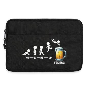 Freitag Wochenende Bierliebhaber Biertrinker - Laptoptasche 13" - Schwarz - Vorne
