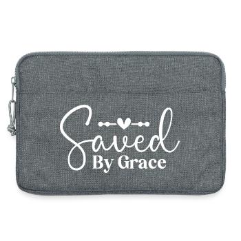 Gerettet durch Gnade - Laptoptasche 13" - Grau meliert - Vorne
