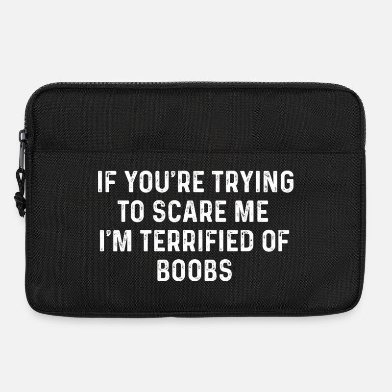 Angst vor Brüsten Zitat - Laptoptasche 13" - Schwarz