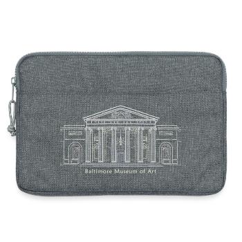 Baltimore Museum of Art, Hand Drawing, USA - Laptop bag 13" - heather grey - Front