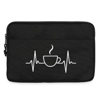 Battement de cœur du café - Sacoche pour ordinateur portable 13 pouces - noir - Devant