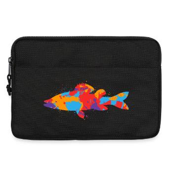 Colorful Zander Angler Design Zander Fishing Fishing - Laptop bag 13" - black - Front