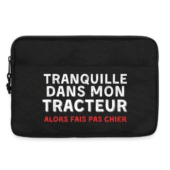 Humor Tractor Man Woman Farmer - Laptop bag 13" - black - Front