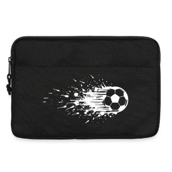 Energischer Fußball Kunst Fußball - Laptoptasche 13" - Schwarz - Vorne