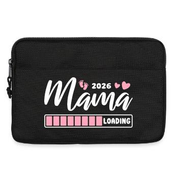 Mama 2026 loading - Schwangerschaft - Geschenk - Laptoptasche 13" - Schwarz - Vorne