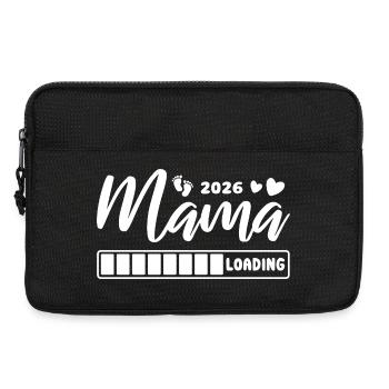 Mama 2026 loading - Schwangerschaft - Geschenk - Laptoptasche 13" - Schwarz - Vorne
