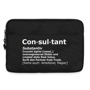 Consultant Berater lustige Definition - Laptoptasche 13" - Schwarz - Vorne