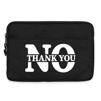 No Thank You - Laptop bag 13" - black - Front