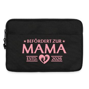 Befördert zur Mama 2026 Mutterschaft - Laptoptasche 13" - Schwarz - Vorne