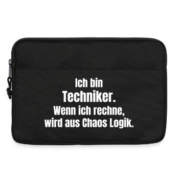Techniker: Logik aus Chaos durch Rechnung - Laptoptasche 13" - Schwarz - Vorne