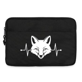 Fuchs Herzschlag EKG Linie Clean Vektor - Laptoptasche 13" - Schwarz - Vorne