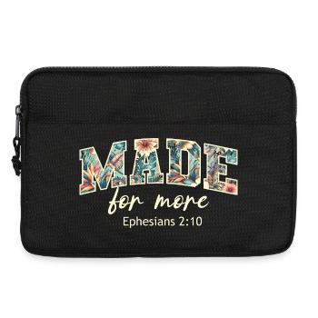 Made for More Christian Floral Bible Verse Design - Laptop bag 13" - black - Front
