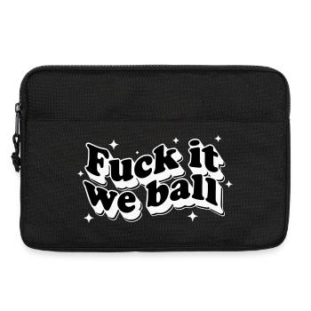 Fuck It We Ball - Retro Stars White - Sacoche pour ordinateur portable 13 pouces - noir - Devant