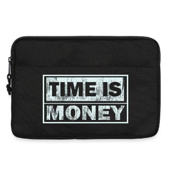 Time is money – Grunge text banner - Laptop bag 13" - black - Front