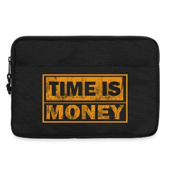 Time is money – distressed orange - Laptop bag 13" - black - Front