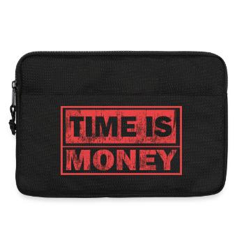 Zeit ist Geld – Fette Typografie - Laptoptasche 13" - Schwarz - Vorne