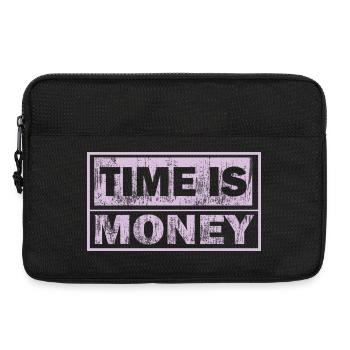 Zeit ist Geld Neon-Panel - Laptoptasche 13" - Schwarz - Vorne