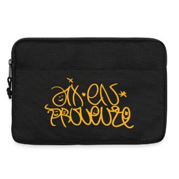 Traditional Aix-en-Provence Souvenir T-Shirt - Laptop bag 13" - black - Front