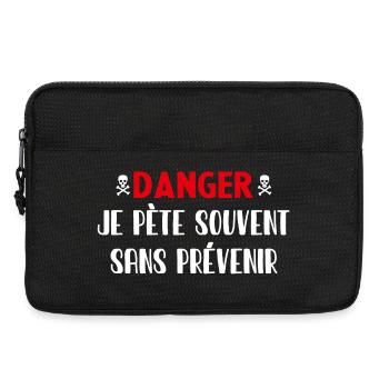 Danger Fart without warning - Laptop bag 13" - black - Front
