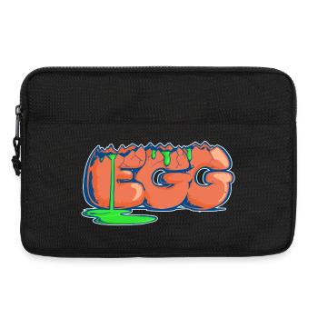 Egg, Drawn Word - Laptop bag 13" - black - Front
