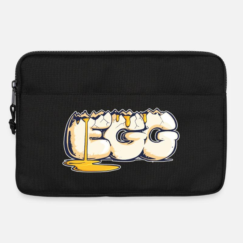 Egg, Drawn Word (2) - Laptop bag 13" - black