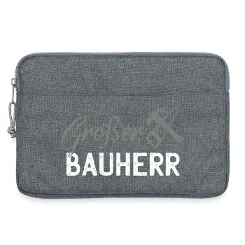 Builder Tool Silhouette - Laptop bag 13" - heather grey - Front