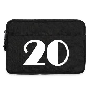 20. 20e ANNIVERSAIRE. ANNIVERSAIRE 20 ANS. 20 ANS. - Sacoche pour ordinateur portable 13 pouces - noir - Devant