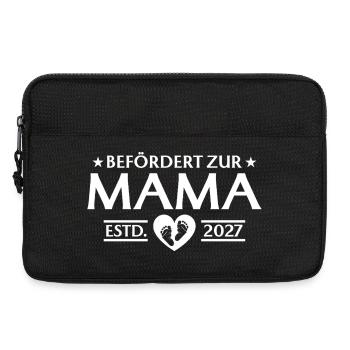 Befördert zur Mama 2027 - Schwangerschaft Spruch - Laptoptasche 13" - Schwarz - Vorne