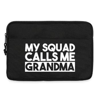 Grandma Retro Floral Vintage Typography Design - Laptop bag 13" - black - Front