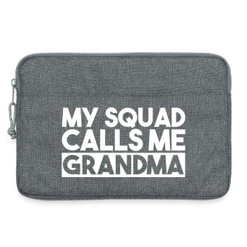 Grand-mère Retro Floral Vintage Typography Design - Sacoche pour ordinateur portable 13 pouces - gris chiné - Devant