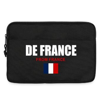 Illustration fièrement de France - Sacoche pour ordinateur portable 13 pouces - noir - Devant