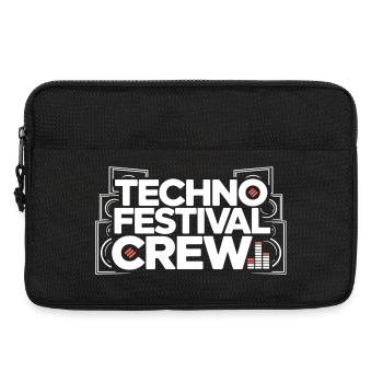 Techno Festival Crew – Techo Party Outfit - Laptoptasche 13" - Schwarz - Vorne