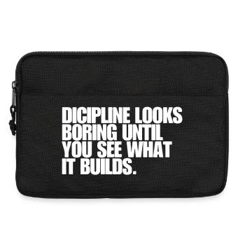 Dicipline looks boring until you see what it... - Laptop bag 13" - black - Front