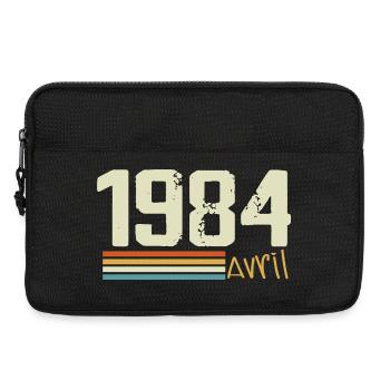 Born in April 1984 - Laptop bag 13" - black - Front