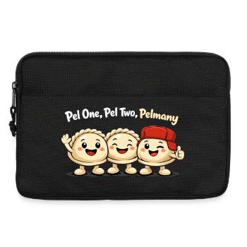 Pel One, Pel Two, Pelmany – Pelmeni Friends - Laptop bag 13" - black - Front