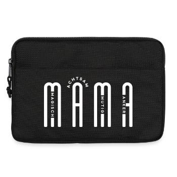 Modernes MAMA Design in Weiß für dunkle Mode - Laptoptasche 13" - Schwarz - Vorne