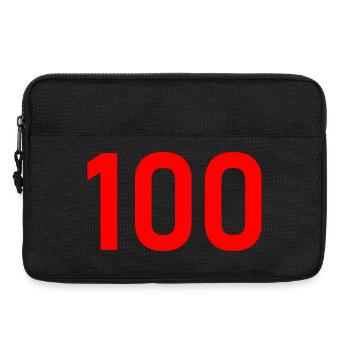 100. 100 YEARS. 100th ANNIVERSARY. BIRTHDAY 100 - Laptop bag 13" - black - Front