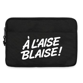 À l’aise Blaise Typo Design - Sacoche pour ordinateur portable 13 pouces - noir - Devant