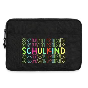 Schulkind neon - Einschulung coole Schulanfänger - Laptoptasche 13" - Schwarz - Vorne