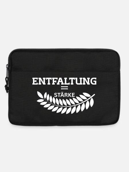 ENTFALTUNG – Deine wahre Stärke - Laptoptasche 13" - Schwarz