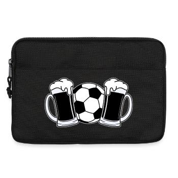 Bière de football - Sacoche pour ordinateur portable 13 pouces - noir - Devant