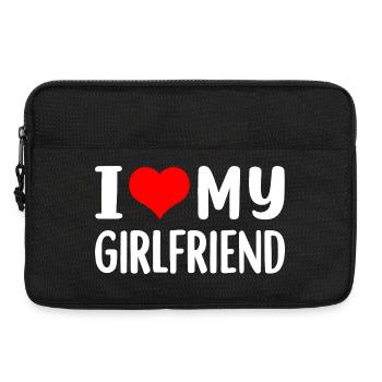 I Love My Girlfriend - Laptop bag 13" - black - Front