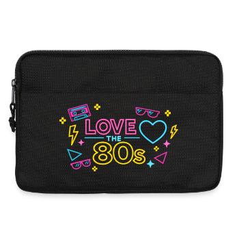 Neon 80er Love Design - Laptoptasche 13" - Schwarz - Vorne