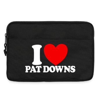 I Love Pat Down's Red Heart Funny Airport - Laptop bag 13" - black - Front