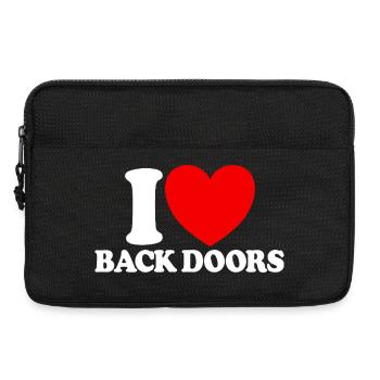 Ich liebe Hintertüren – Lustiges Männer-Anstößiges - Laptoptasche 13" - Schwarz - Vorne