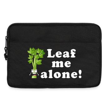 Leaf Me Alone Sellerie Wortspiel Tee - Laptoptasche 13" - Schwarz - Vorne