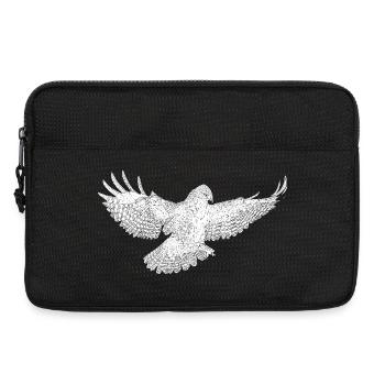 Art de silhouette de l’oiseau de proie en vol - Sacoche pour ordinateur portable 13 pouces - noir - Devant