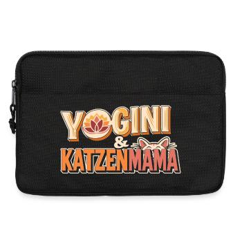 Yogini Katzenmama Geschenk Idee Geburtstag - Laptoptasche 13" - Schwarz - Vorne