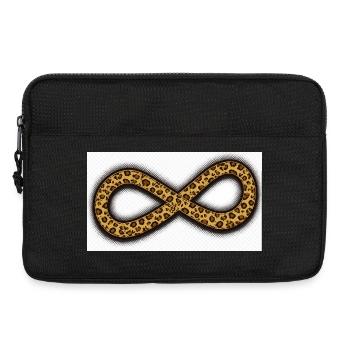 Motif Léopard Infini - Sacoche pour ordinateur portable 13 pouces - noir - Devant
