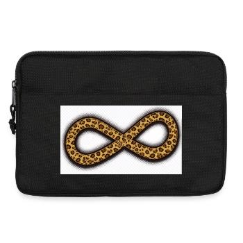Symbole de l’infini du léopard - Sacoche pour ordinateur portable 13 pouces - noir - Devant
